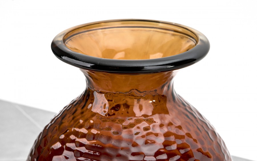 Wazon szklany 33 cm brązowy Paradise San Miguel recykling