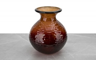 Wazon szklany 33 cm brązowy Paradise San Miguel recykling