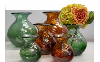 Wazon szklany 33 cm zielony Paradise San Miguel recykling