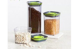 Pojemnik kuchenny próżniowy Twist 1,5 L szaro-zielony