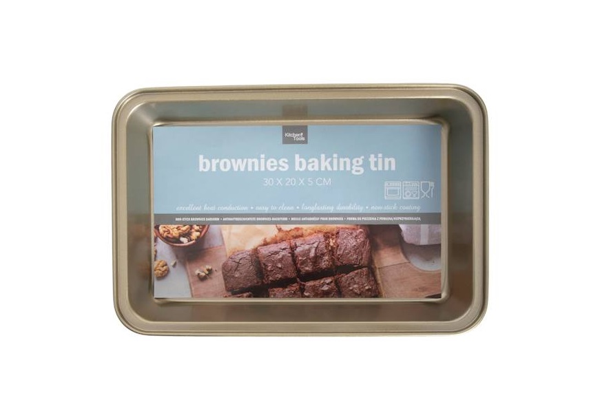 Forma do ciasta BROWNIE 30x20 cm Kitchen Tools blacha prostoktna