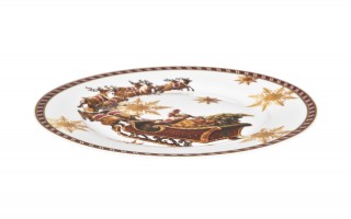 Komplet 2 talerzy deserowych 19 cm Santa on sleigh