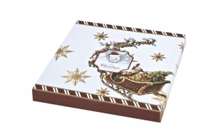 Komplet 2 talerzy deserowych 19 cm Santa on sleigh