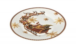 Talerz płytki 27 cm Santa on sleigh