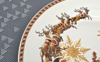 Talerz płytki 27 cm Santa on sleigh