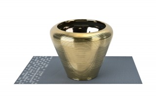 Wazon ceramiczny 20 cm w kolorze złota 441563