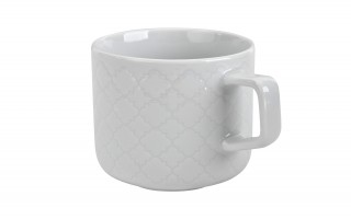 Filiżanka porcelanowa 250 ml + spodek Marrakesz Biały