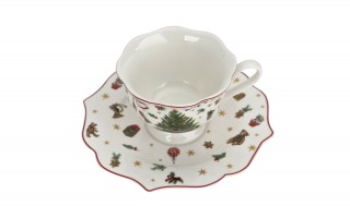 Filiżanka porcelanowa 150 ml + spodek Christmas Tree