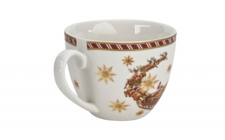 Filiżanka porcelanowa 220 ml + spodek Santa on Sleigh