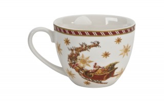 Filiżanka porcelanowa 220 ml + spodek Santa on Sleigh