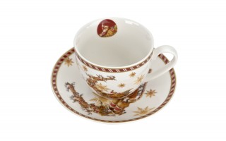 Filiżanka porcelanowa 220 ml + spodek Santa on Sleigh