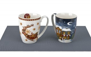 Kubek porcelanowy 300 ml Santa on Sleigh