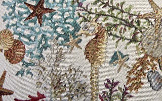 Poszewka dekoracyjna 45x45 cm Koralowce i Muszelki 705 Gobelinowa Premium