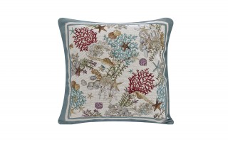 Poszewka dekoracyjna 45x45 cm Koralowce i Muszelki 705 Gobelinowa Premium