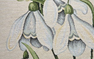 Poszewka dekoracyjna 45x45 cm Duże Przebiśniegi 1300A Gobelinowa Premium