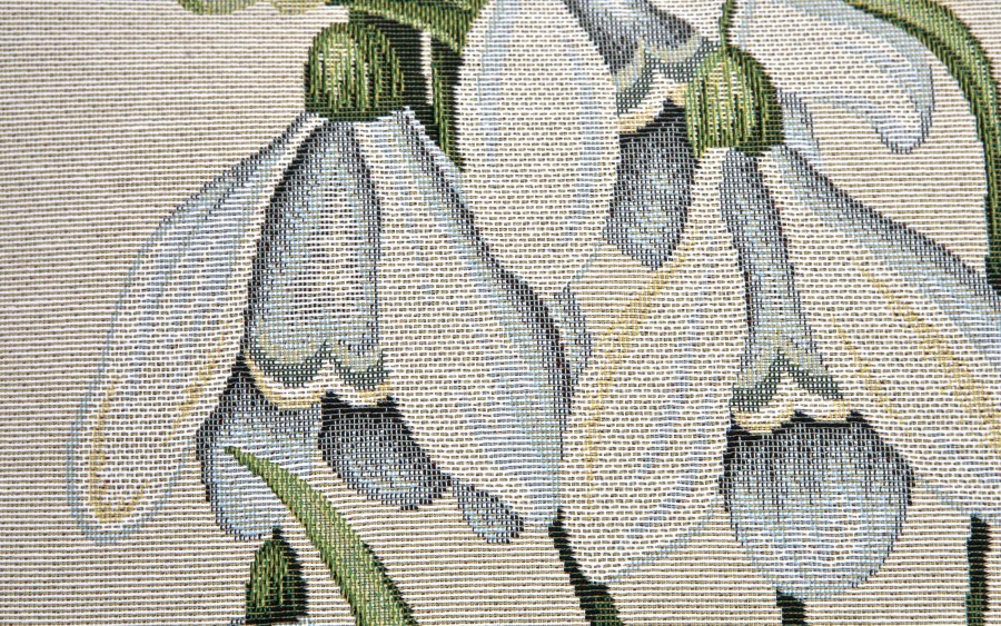 Poszewka dekoracyjna 45x45 cm Duże Przebiśniegi 1300A Gobelinowa Premium