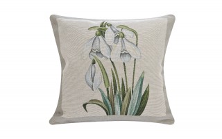 Poszewka dekoracyjna 45x45 cm Duże Przebiśniegi 1300A Gobelinowa Premium