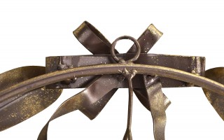 Dekoracja świąteczna Wianek metalowy złoty 38 cm