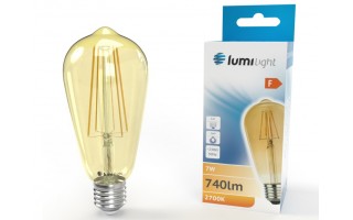 Żarówka LED E27 7W WW FLMG ST64 Gold LL5931