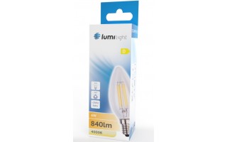 Żarówka LED świeca C35 FLM E14 6W NEUTRALNA LL5795