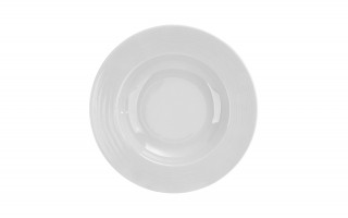 Talerz głęboki 23 cm prążki Stock biały