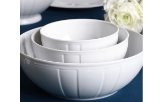 Salaterka 23,5 cm Oktawa biała 0001