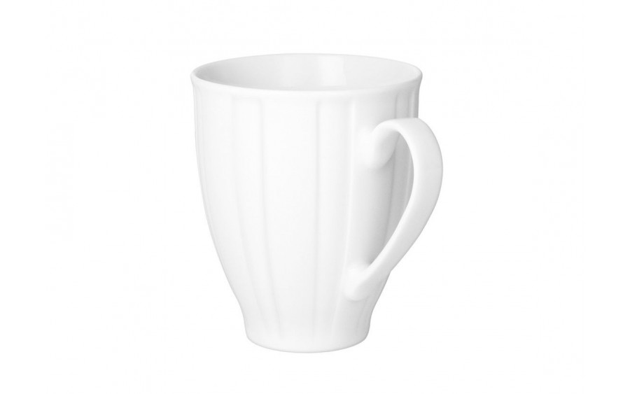Kubek porcelanowy 380 ml Oktawa biała 0001
