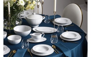 Kubek porcelanowy 380 ml Oktawa biała 0001