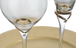 Kieliszek do wina 450 ml zdobiony kryształkiem TG0588