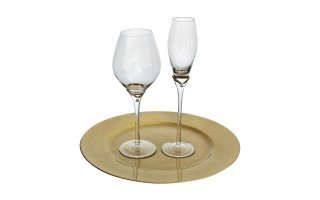 Kieliszek do wina 450 ml zdobiony kryształkiem TG0588