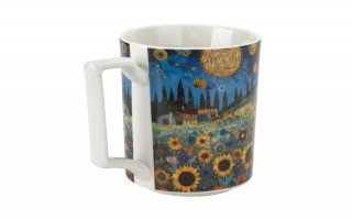 Duży kubek porcelanowy 750 ml Modern Sunflower Field