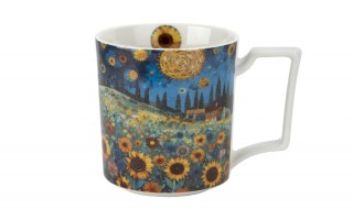 Duży kubek porcelanowy 750 ml Modern Sunflower Field