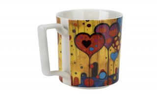 Duży kubek porcelanowy 750 ml Modern Hearts