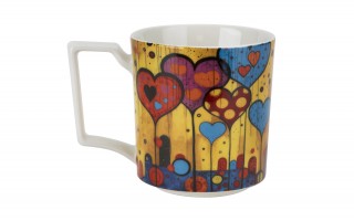 Duży kubek porcelanowy 750 ml Modern Hearts