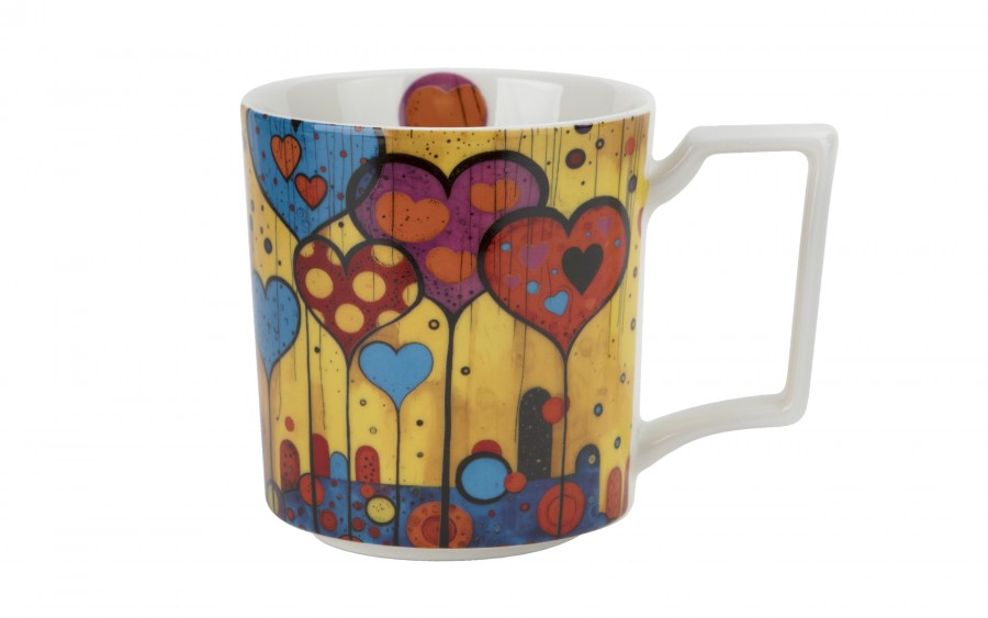 Duży kubek porcelanowy 750 ml Modern Hearts