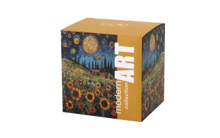 Kubek porcelanowy 450 ml z zaparzaczem Modern Sunflower Field