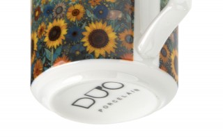 Kubek porcelanowy 450 ml z zaparzaczem Modern Sunflower Field