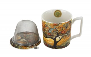 Kubek porcelanowy 450 ml z zaparzaczem Modern Tree