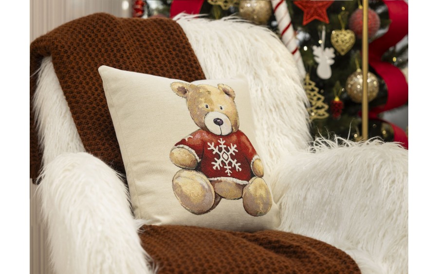 Poszewka dekoracyjna 45x45 cm Miś Gobelinowa Premium Zamek