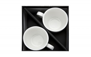 Komplet 2 filiżanek do espresso 75 ml + spodki Alice