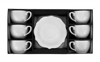 Komplet 6 filiżanek 210 ml + spodki Alice
