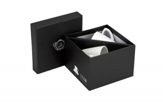 Komplet 2 filiżanek do espresso 80 ml + spodki Infinity