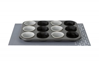 Forma do pieczenia muffinek z silikonowymi foremkami