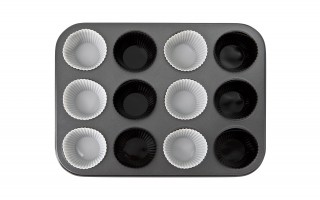 Forma do pieczenia muffinek z silikonowymi foremkami