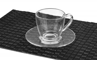 Filiżanka szklana 320 ml + spodek Luna