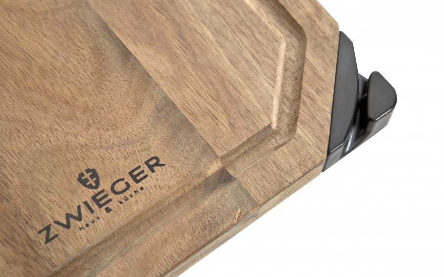 Deska akacjowa z nożem i ostrzałką Optima Zwieger