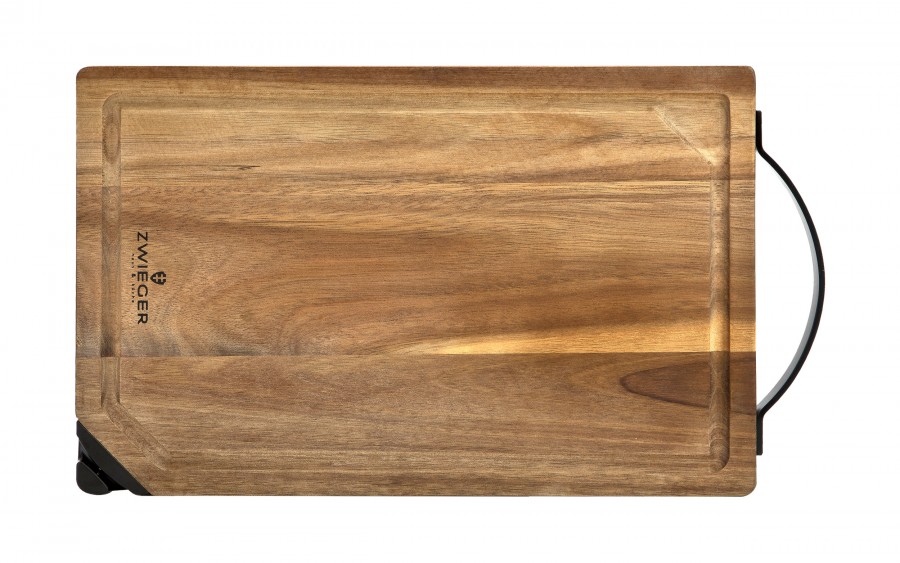 Deska akacjowa z nożem i ostrzałką Optima Zwieger