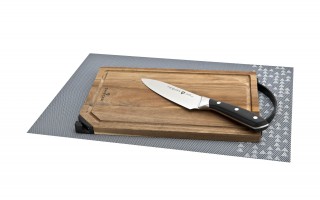 Deska akacjowa z nożem i ostrzałką Optima Zwieger