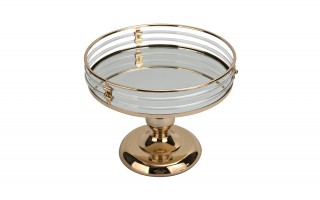 Patera dekoracyjna 20x26 cm złota 176142