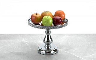 Patera dekoracyjna 21x26 cm srebrna 142300